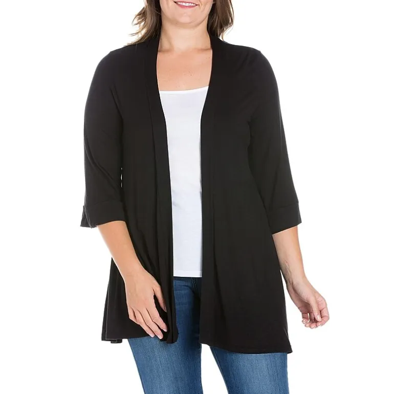 24seven Comfort Apparel Womens Plus Midweight Softshell Vest Jacket