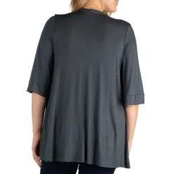 24seven Comfort Apparel Womens Plus Midweight Softshell Vest Jacket