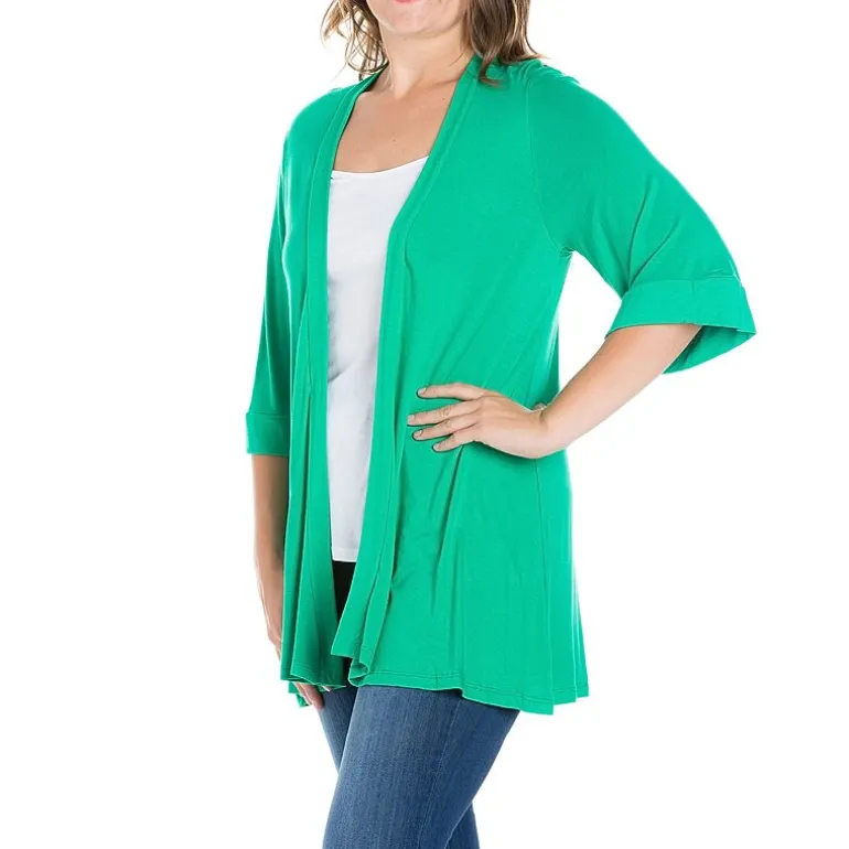 24seven Comfort Apparel Womens Plus Midweight Softshell Vest Jacket