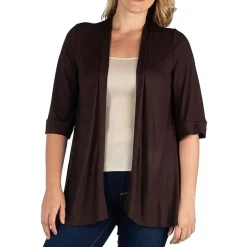 24seven Comfort Apparel Womens Plus Midweight Softshell Vest Jacket