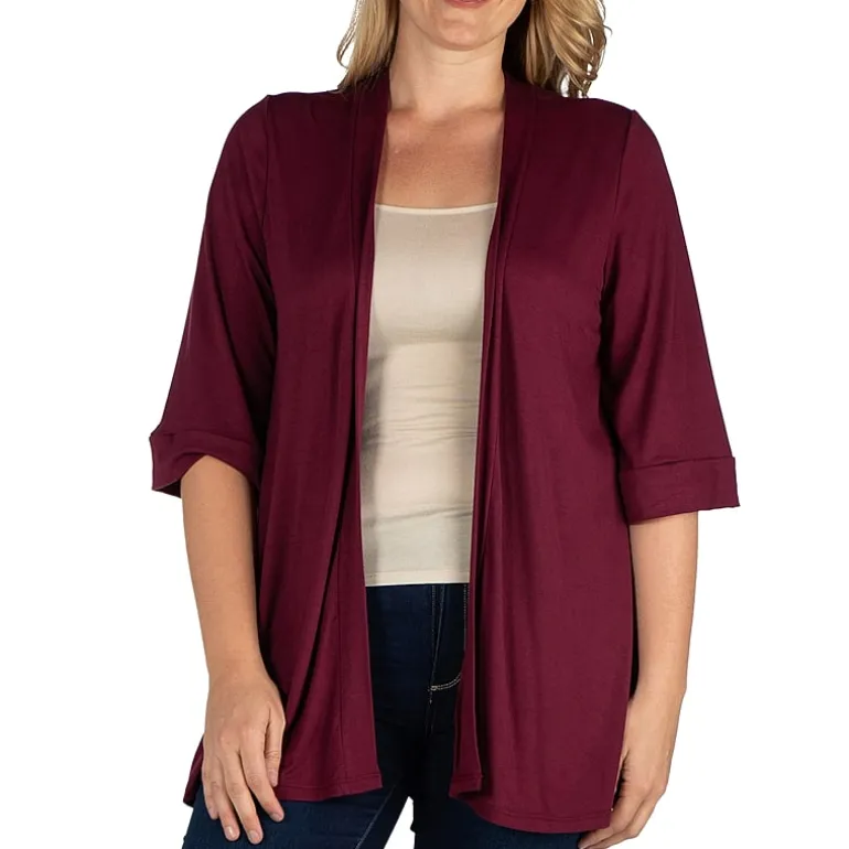 24seven Comfort Apparel Womens Plus Midweight Softshell Vest Jacket
