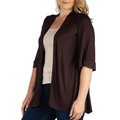 24seven Comfort Apparel Womens Plus Midweight Softshell Vest Jacket