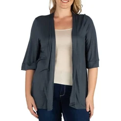 24seven Comfort Apparel Womens Plus Midweight Softshell Vest Jacket