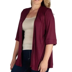 24seven Comfort Apparel Womens Plus Midweight Softshell Vest Jacket