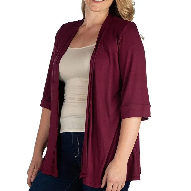 24seven Comfort Apparel Womens Plus Midweight Softshell Vest Jacket