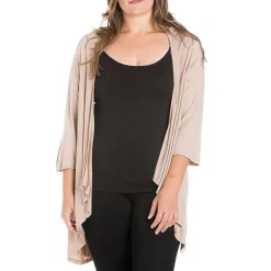 24seven Comfort Apparel Womens Plus Midweight Softshell Vest Jacket