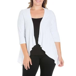 24seven Comfort Apparel Womens Plus Midweight Softshell Vest Jacket