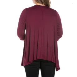 24seven Comfort Apparel Womens Plus Midweight Softshell Vest Jacket