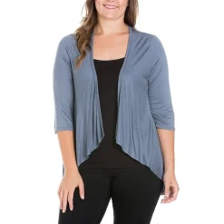 24seven Comfort Apparel Womens Plus Midweight Softshell Vest Jacket