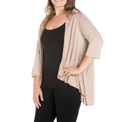24seven Comfort Apparel Womens Plus Midweight Softshell Vest Jacket