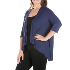 24seven Comfort Apparel Womens Plus Midweight Softshell Vest Jacket