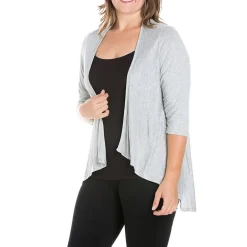 24seven Comfort Apparel Womens Plus Midweight Softshell Vest Jacket