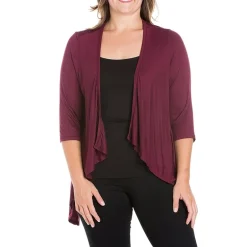 24seven Comfort Apparel Womens Plus Midweight Softshell Vest Jacket