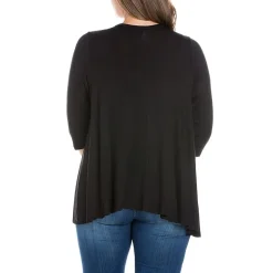 24seven Comfort Apparel Womens Plus Midweight Softshell Vest Jacket