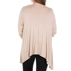 24seven Comfort Apparel Womens Plus Midweight Softshell Vest Jacket