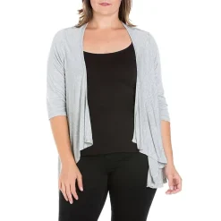 24seven Comfort Apparel Womens Plus Midweight Softshell Vest Jacket