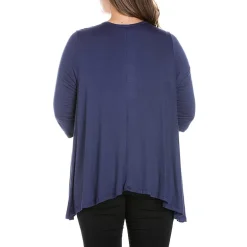 24seven Comfort Apparel Womens Plus Midweight Softshell Vest Jacket