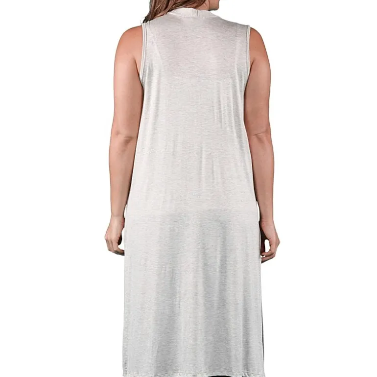 24seven Comfort Apparel Womens Plus Midweight Softshell Vest Jacket