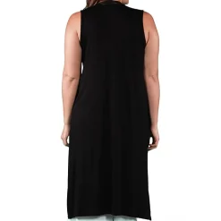 24seven Comfort Apparel Womens Plus Midweight Softshell Vest Jacket