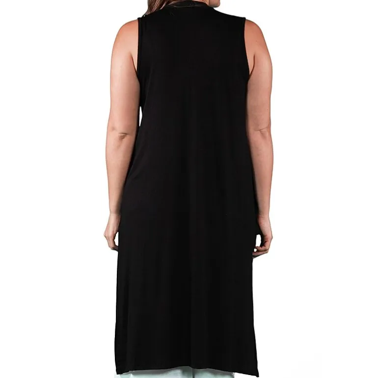 24seven Comfort Apparel Womens Plus Midweight Softshell Vest Jacket