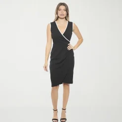 24seven Comfort Apparel Womens Sleeveless Wrap Dress