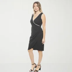 24seven Comfort Apparel Womens Sleeveless Wrap Dress