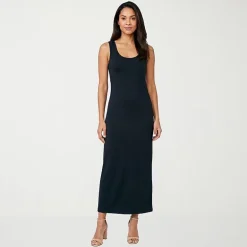 24seven Comfort Apparel Womens Scoop Neck Sleeveless Maxi Dress