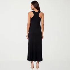 24seven Comfort Apparel Womens Scoop Neck Sleeveless Maxi Dress