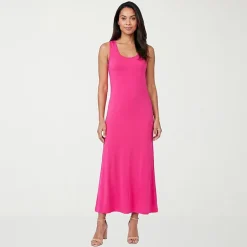 24seven Comfort Apparel Womens Scoop Neck Sleeveless Maxi Dress