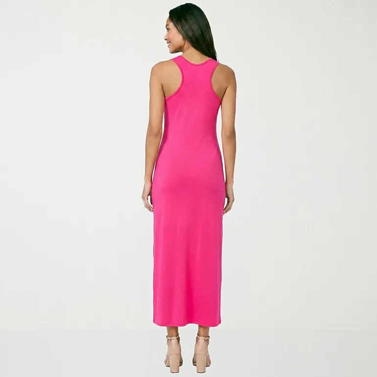 24seven Comfort Apparel Womens Scoop Neck Sleeveless Maxi Dress