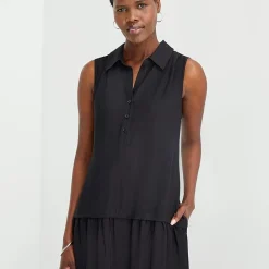 52seven Womens Sleeveless Midi Drop Waist Dress