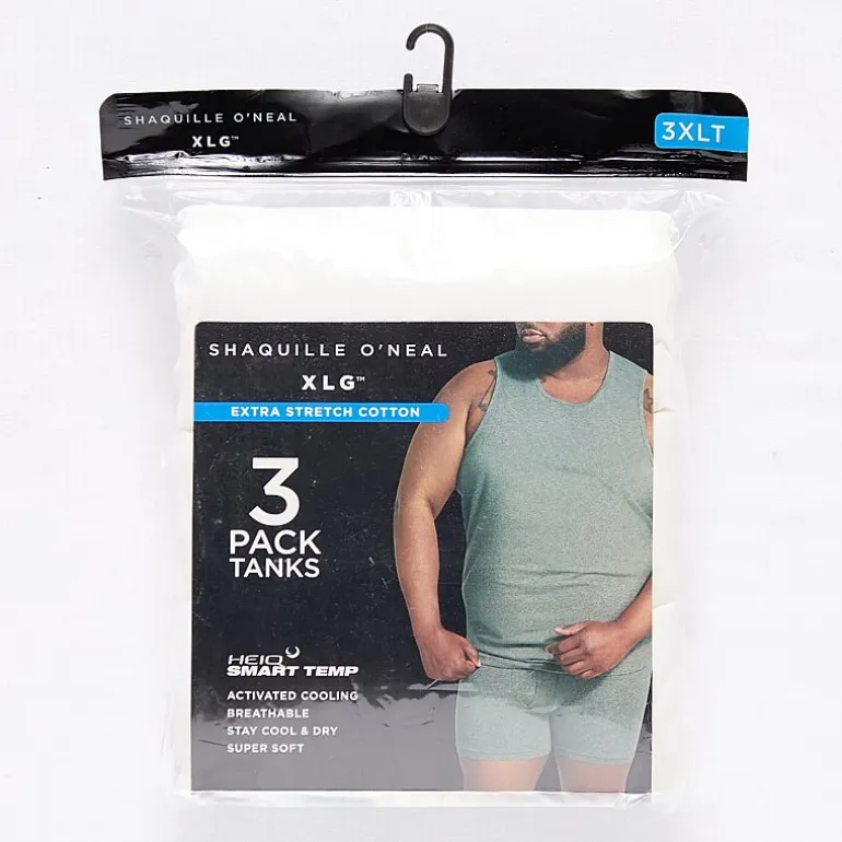 Shaquille O'Neal XLG™ Activated Cooling Mens Crew Neck Sleeveless 3 Pack Big and Tall Tank