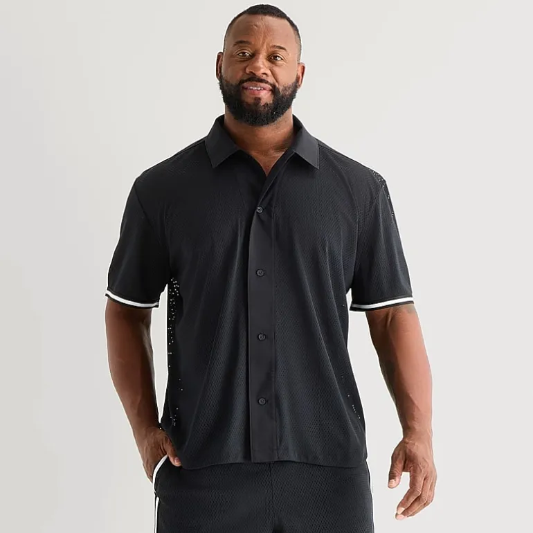 Shaquille O'Neal XLG™ Active Mens Short Sleeve Moisture Wicking Big and Tall Jersey