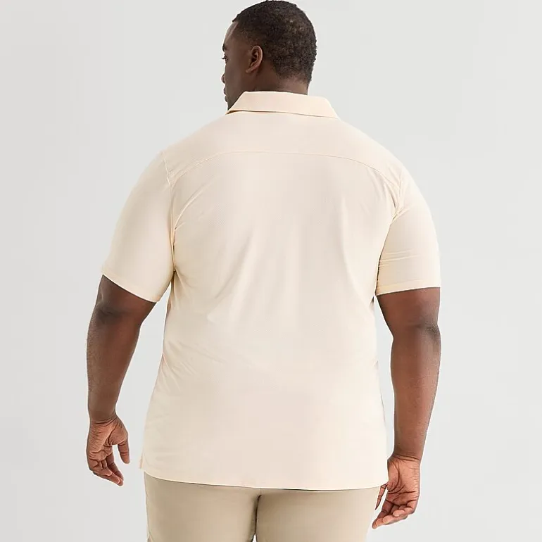 Shaquille O'Neal XLG™ Active Piped Big and Tall Mens Short Sleeve Polo Shirt