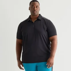 Shaquille O'Neal XLG™ Active Piped Big and Tall Mens Short Sleeve Polo Shirt