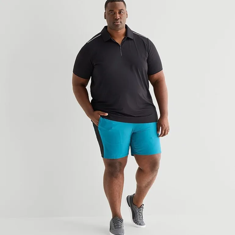 Shaquille O'Neal XLG™ Active Piped Big and Tall Mens Short Sleeve Polo Shirt