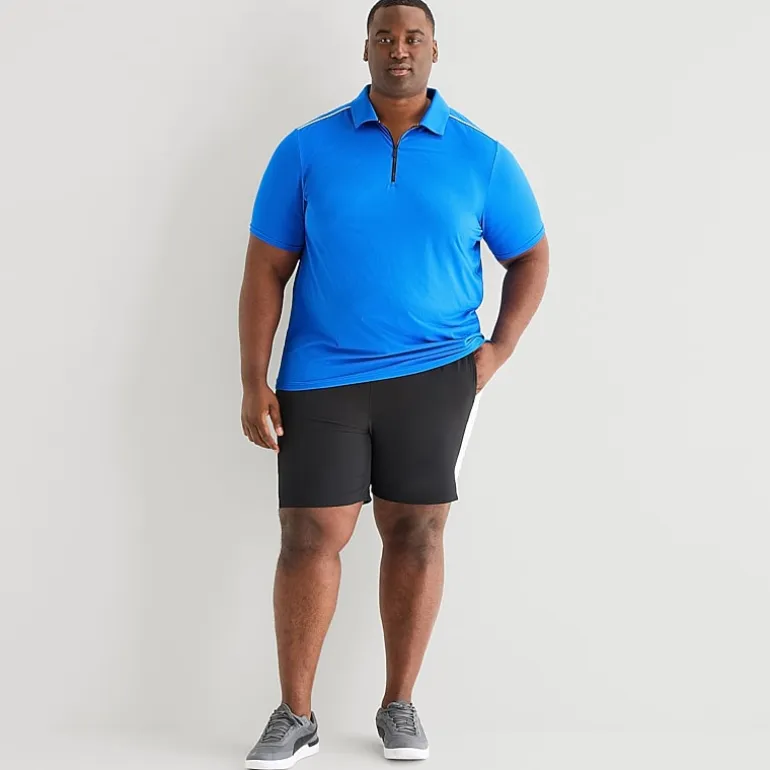 Shaquille O'Neal XLG™ Active Piped Big and Tall Mens Short Sleeve Polo Shirt
