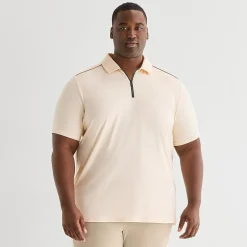 Shaquille O'Neal XLG™ Active Piped Big and Tall Mens Short Sleeve Polo Shirt
