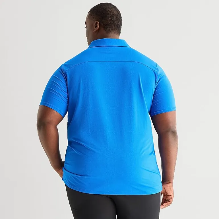 Shaquille O'Neal XLG™ Active Piped Big and Tall Mens Short Sleeve Polo Shirt