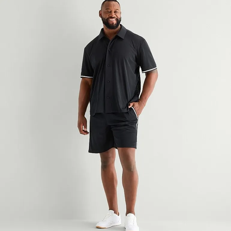 Shaquille O'Neal XLG™ Active Taped Mens 8" Mid Rise Big and Tall Moisture Wicking Workout Shorts