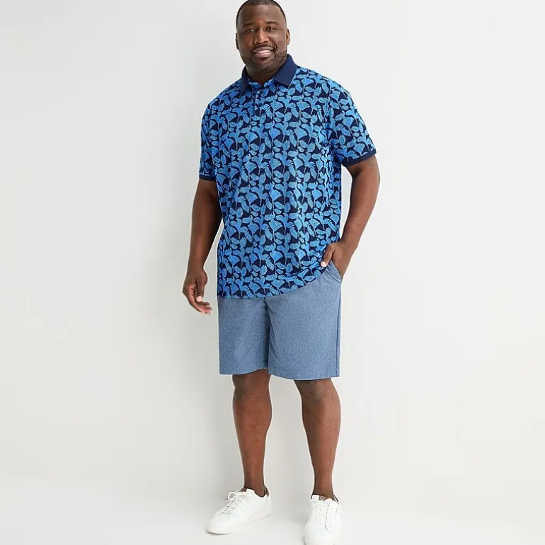 Shaquille O'Neal XLG™ Big and Tall Mens Regular Fit Short Sleeve Polo Shirt