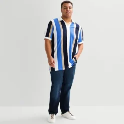 Shaquille O'Neal XLG™ Colorblock Big and Tall Mens Regular Fit Short Sleeve Polo Shirt