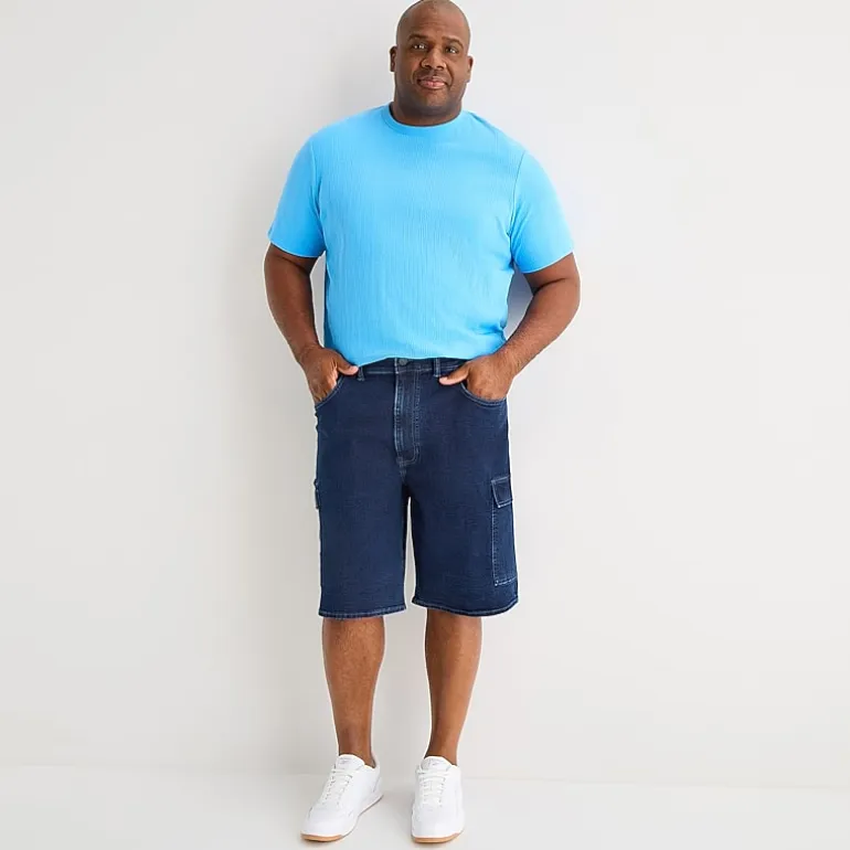 Shaquille O'Neal XLG™ Denim Mens 12" Big and Tall Cargo Short