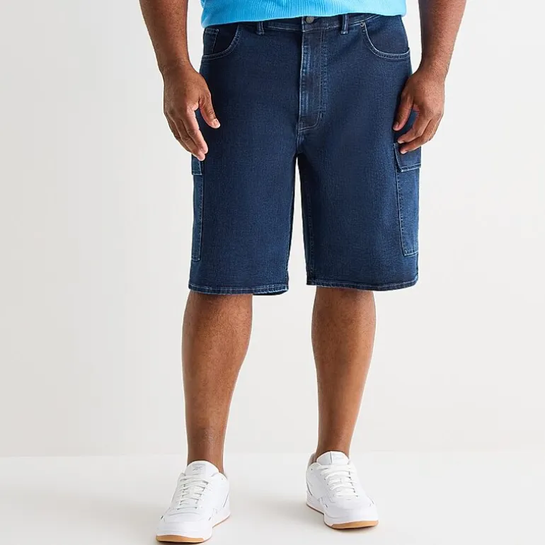 Shaquille O'Neal XLG™ Denim Mens 12" Big and Tall Cargo Short