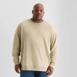 Shaquille O'Neal XLG™ Double Knit Mens Round Neck Long Sleeve Big and Tall Sweatshirt