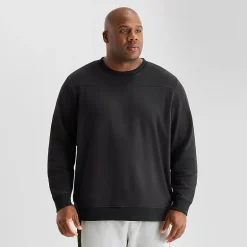 Shaquille O'Neal XLG™ Double Knit Mens Round Neck Long Sleeve Big and Tall Sweatshirt