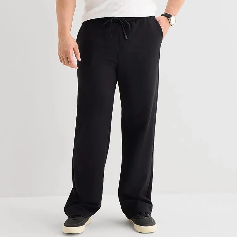Shaquille O'Neal XLG™ Double Knit Mens Straight Mid Rise Classic Fit Big and Tall Track Pant