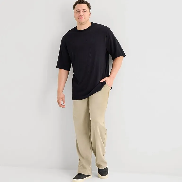 Shaquille O'Neal XLG™ Double Knit Mens Straight Mid Rise Classic Fit Big and Tall Track Pant