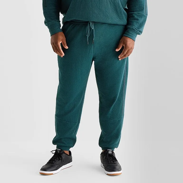 Shaquille O'Neal XLG™ Double Knit Pique Mens Drawstring Waist Cuffed Mid Rise Classic Fit Big and Tall Active Jogger Pant