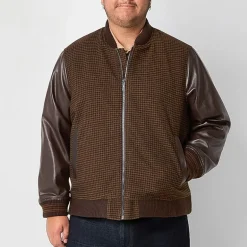 Shaquille O'Neal XLG™ Houndstooth Mens Big and Tall Varsity Jacket